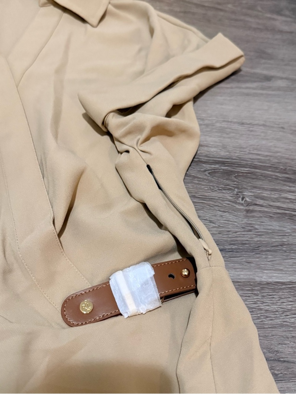 Ralph Lauren Cream Wrap-Style Midi Dress - Picture 3 of 4
